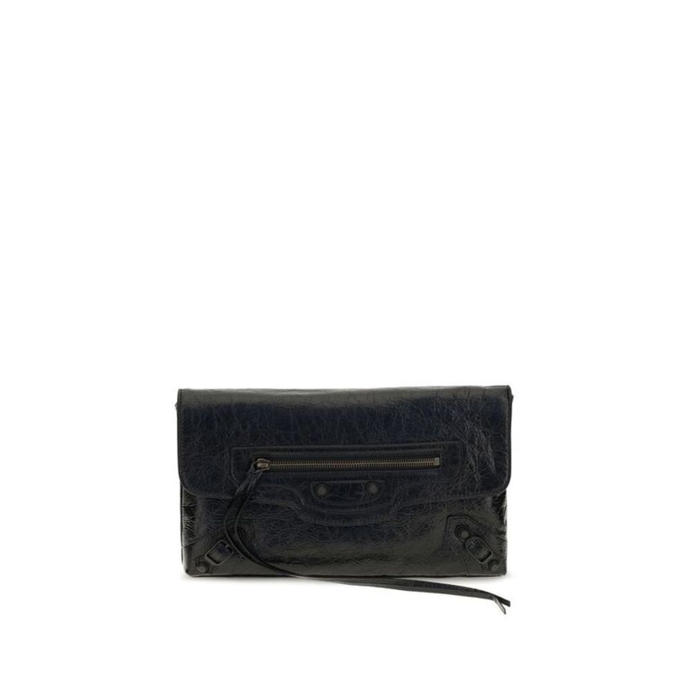 Balenciaga Black Lamb Ovis Aries Aries Clutch Women's Bag